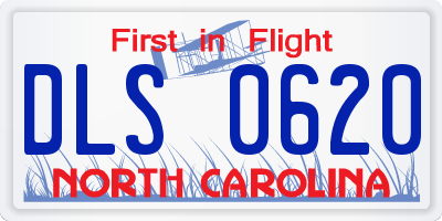 NC license plate DLS0620