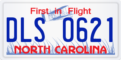 NC license plate DLS0621