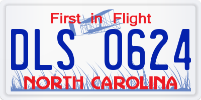 NC license plate DLS0624