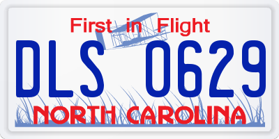NC license plate DLS0629