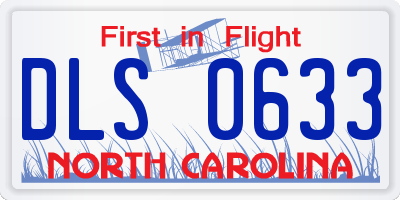 NC license plate DLS0633