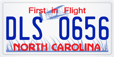 NC license plate DLS0656