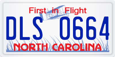 NC license plate DLS0664