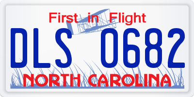 NC license plate DLS0682