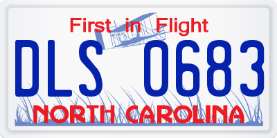 NC license plate DLS0683