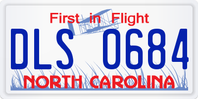 NC license plate DLS0684