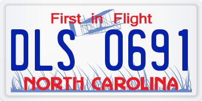 NC license plate DLS0691