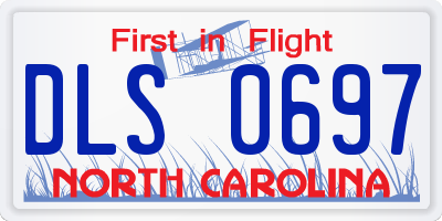 NC license plate DLS0697