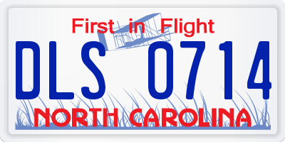 NC license plate DLS0714