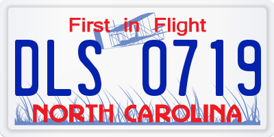 NC license plate DLS0719