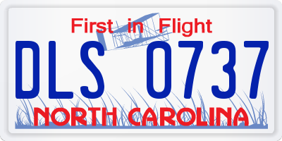 NC license plate DLS0737