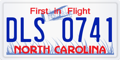 NC license plate DLS0741