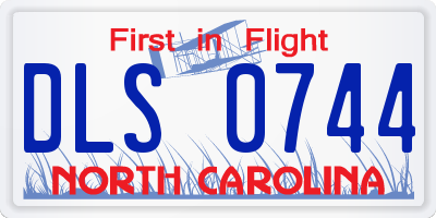 NC license plate DLS0744