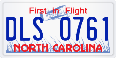 NC license plate DLS0761
