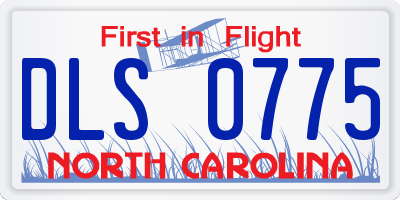 NC license plate DLS0775
