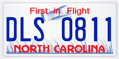 NC license plate DLS0811