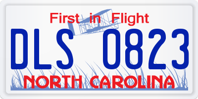 NC license plate DLS0823
