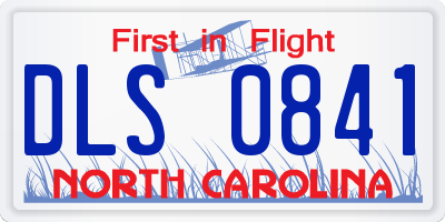 NC license plate DLS0841