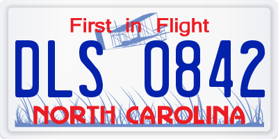 NC license plate DLS0842