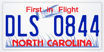NC license plate DLS0844