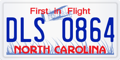 NC license plate DLS0864