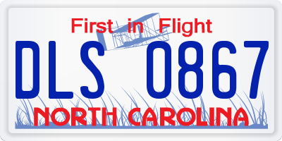 NC license plate DLS0867