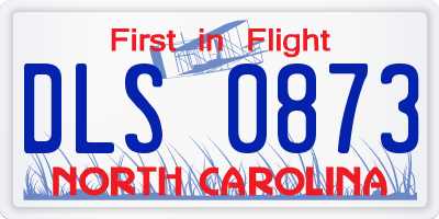 NC license plate DLS0873