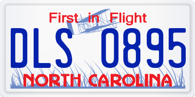 NC license plate DLS0895