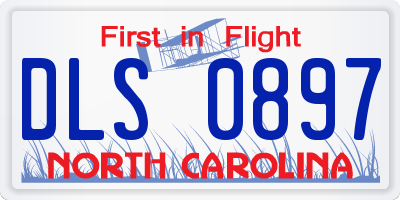 NC license plate DLS0897