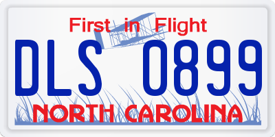 NC license plate DLS0899