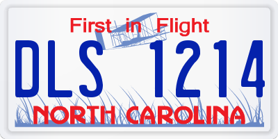 NC license plate DLS1214