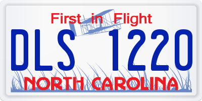 NC license plate DLS1220
