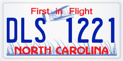 NC license plate DLS1221