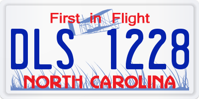 NC license plate DLS1228