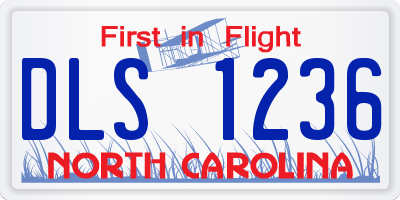 NC license plate DLS1236
