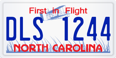 NC license plate DLS1244