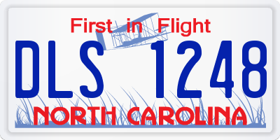 NC license plate DLS1248