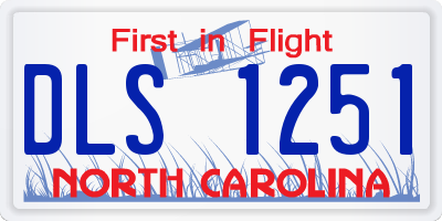 NC license plate DLS1251