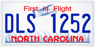 NC license plate DLS1252
