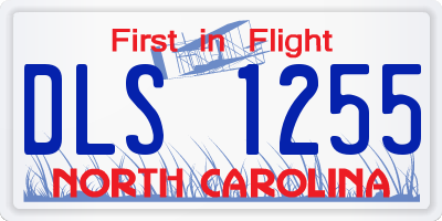 NC license plate DLS1255