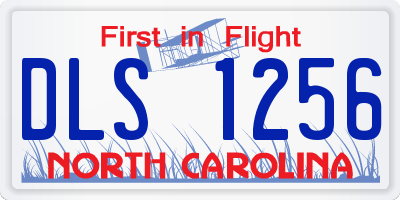 NC license plate DLS1256