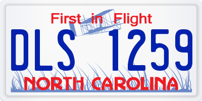 NC license plate DLS1259