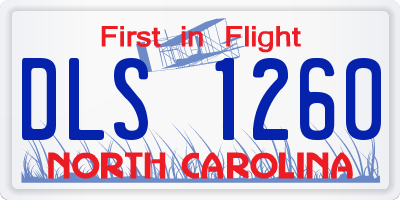 NC license plate DLS1260