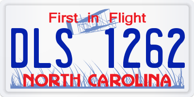 NC license plate DLS1262