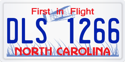 NC license plate DLS1266