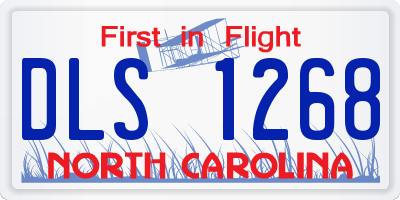 NC license plate DLS1268