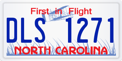 NC license plate DLS1271
