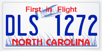 NC license plate DLS1272