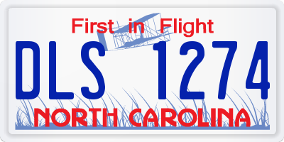 NC license plate DLS1274