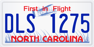 NC license plate DLS1275